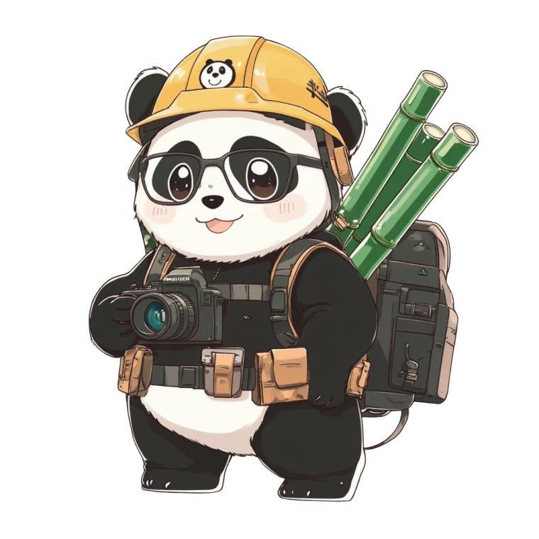 Cute Panda Construction Sticker Vinyl Car Decal Sticker – Waterproof & UV-Resistant 4.0"