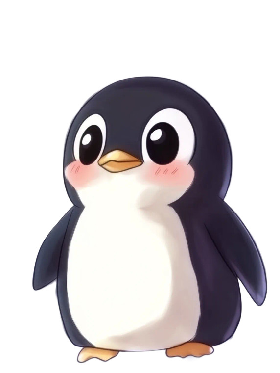 Cute Penguin White Background Vinyl Car Decal Sticker – Waterproof & UV-Resistant 4.0"