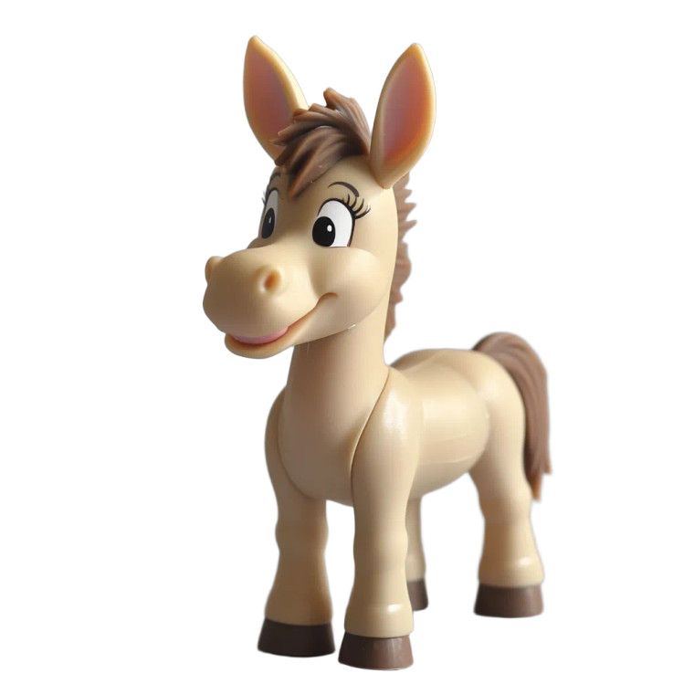 Cute Plastic Donkey Vinyl Car Decal Sticker – Waterproof & UV-Resistant 4.0"