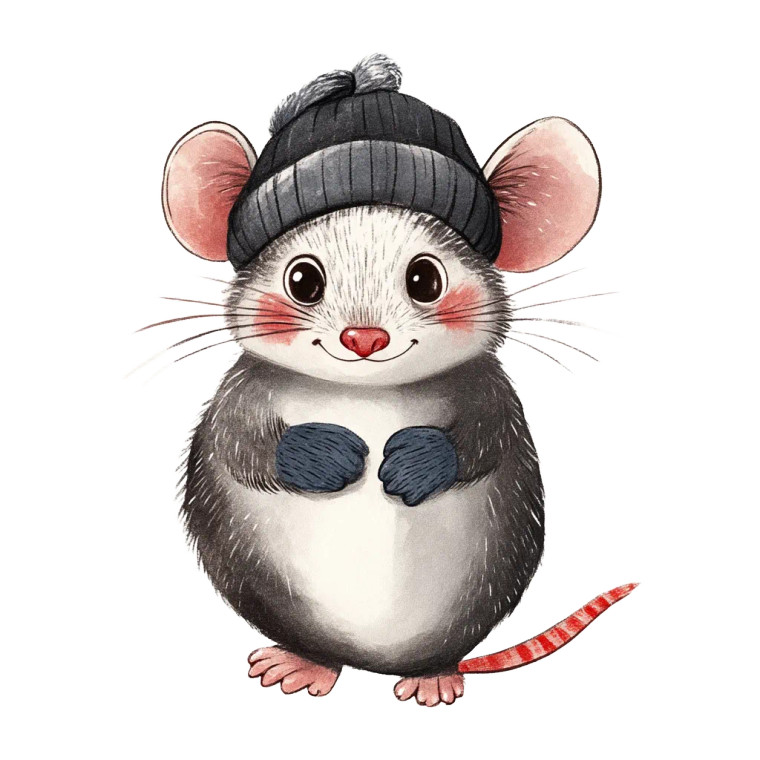 Cute Possum Blue Beanie Vinyl Car Decal Sticker – Waterproof & UV-Resistant 4.0"