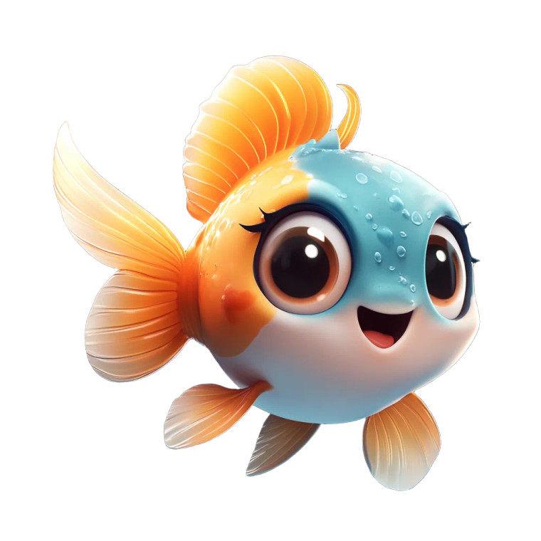 Cute Pufferfish Character Vinyl Car Decal Sticker – Waterproof & UV-Resistant 4.0"