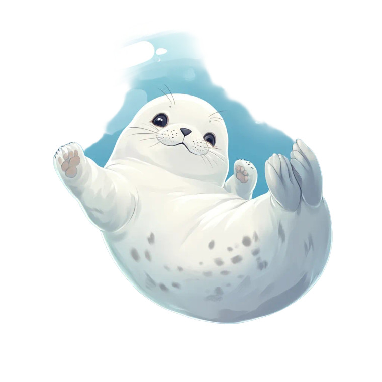 Cute Seal Bubble Vinyl Car Decal Sticker – Waterproof & UV-Resistant 4.0"