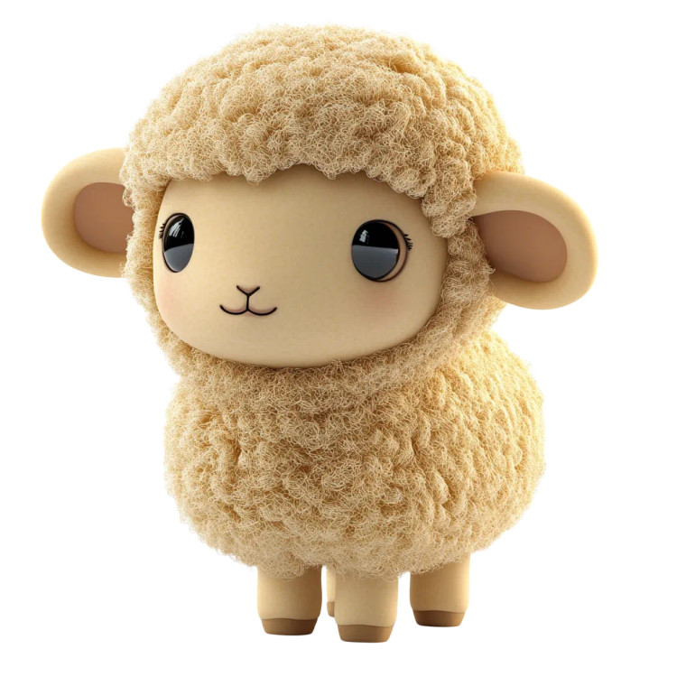 Cute Sheep 3D White Vinyl Car Decal Sticker – Waterproof & UV-Resistant 4.0"