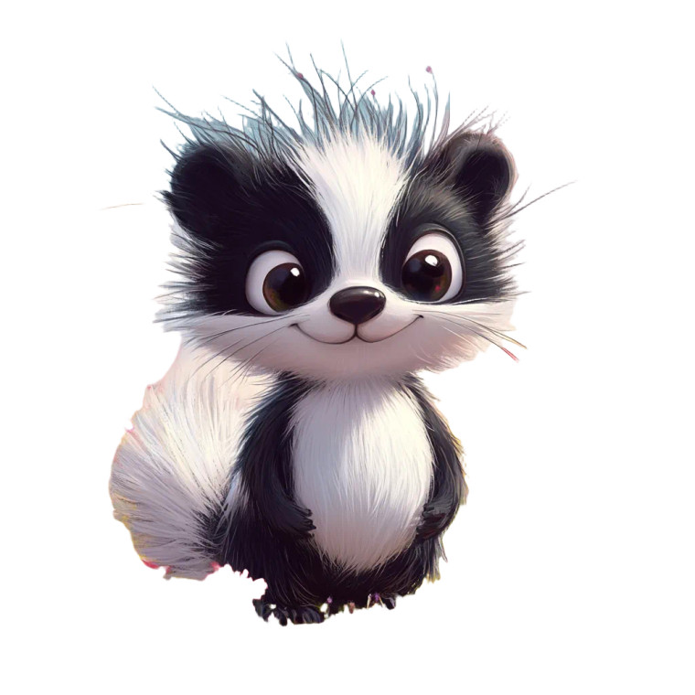Cute Skunk Flower Field Vinyl Car Decal Sticker – Waterproof & UV-Resistant 4.0"