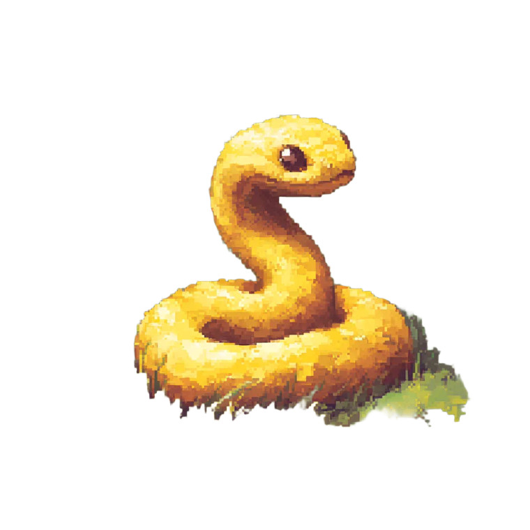 Cute Snake 16Bit Vinyl Car Decal Sticker – Waterproof & UV-Resistant 4.0"
