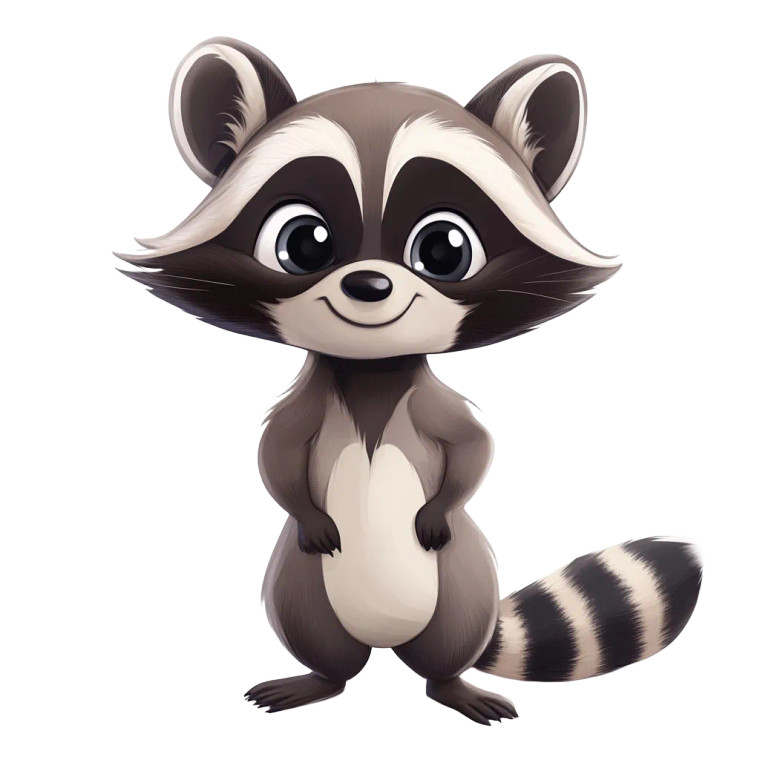Cute Stinky Raccoon Cartoon Vinyl Car Decal Sticker – Waterproof & UV-Resistant 4.0"