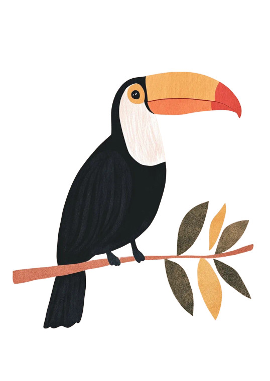 Cute Toucan Pink Background Vinyl Car Decal Sticker – Waterproof & UV-Resistant 4.0"