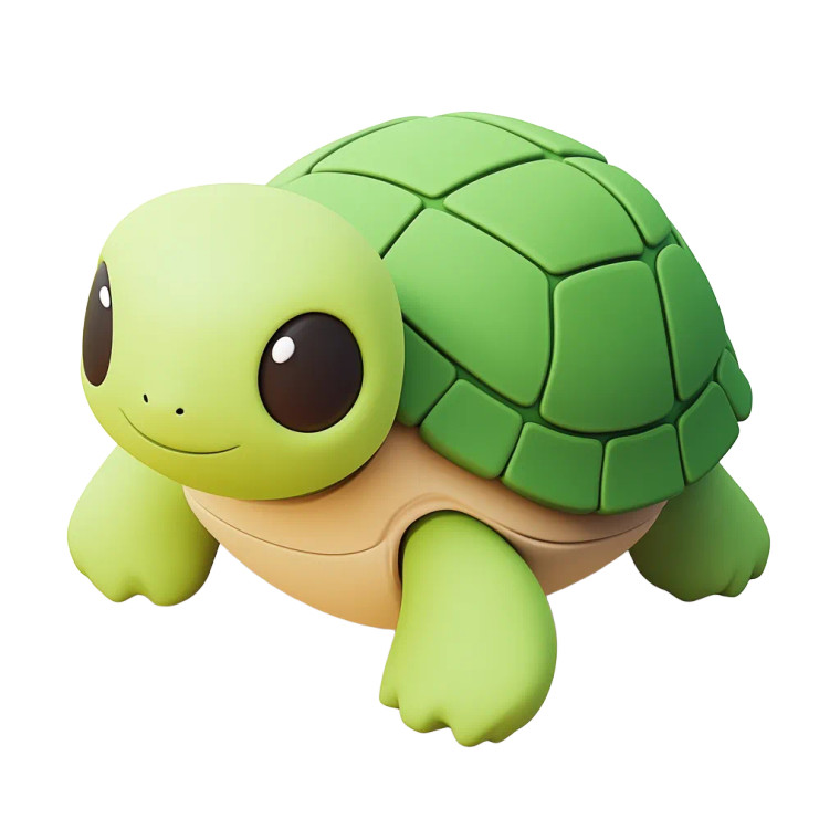 Cute Turtle Toy Icon Vinyl Car Decal Sticker – Waterproof & UV-Resistant 4.0"
