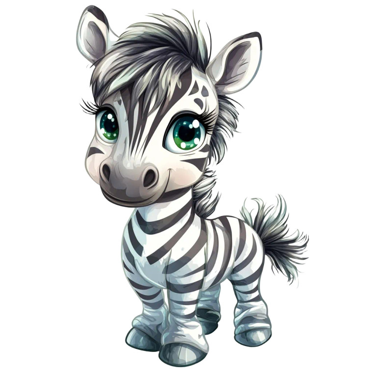 Cute Zebra Green Eyes Vinyl Car Decal Sticker – Waterproof & UV-Resistant 4.0"
