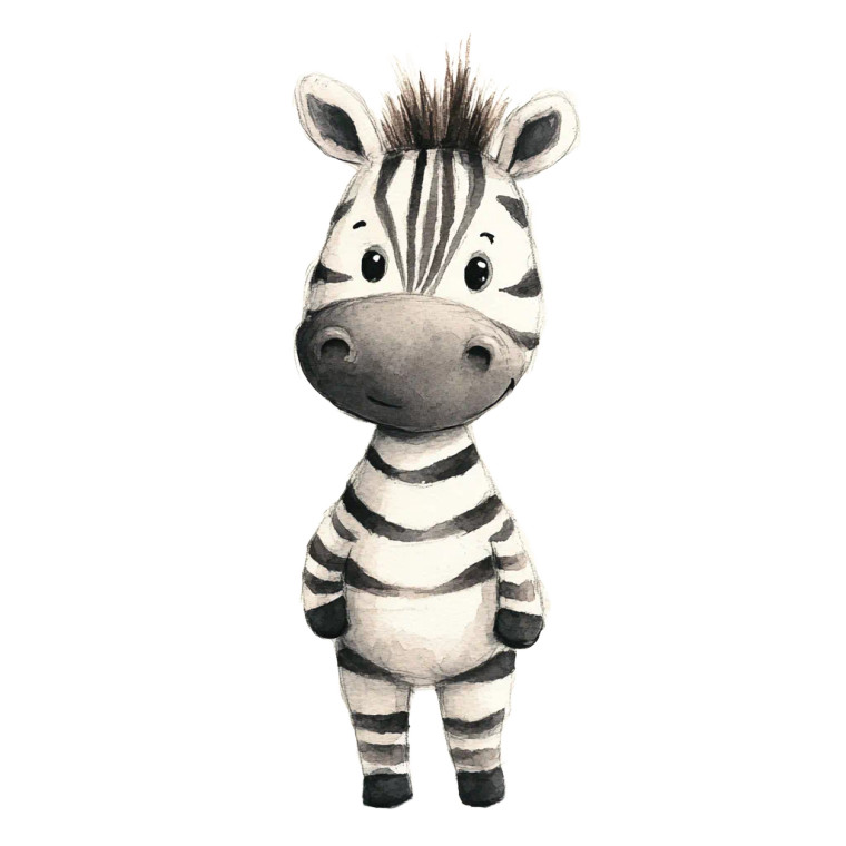 Cute Zebra Human Pose Vinyl Car Decal Sticker – Waterproof & UV-Resistant 4.0"