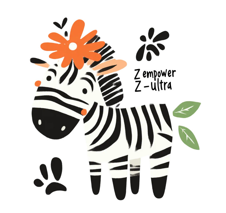 Cute Zebra Matisse Style Vinyl Car Decal Sticker – Waterproof & UV-Resistant 4.25"