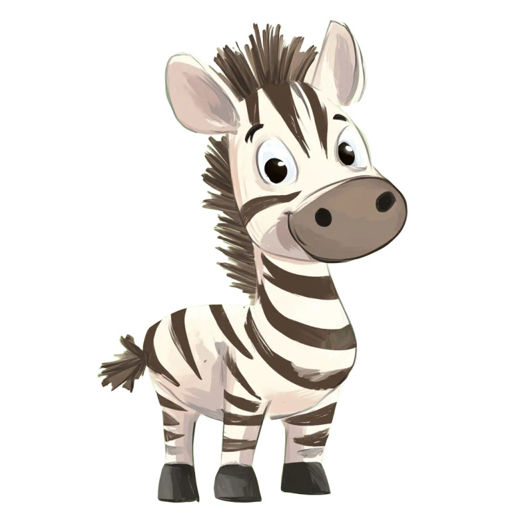 Cute Zebra Sketch Vinyl Car Decal Sticker – Waterproof & UV-Resistant 4.0"