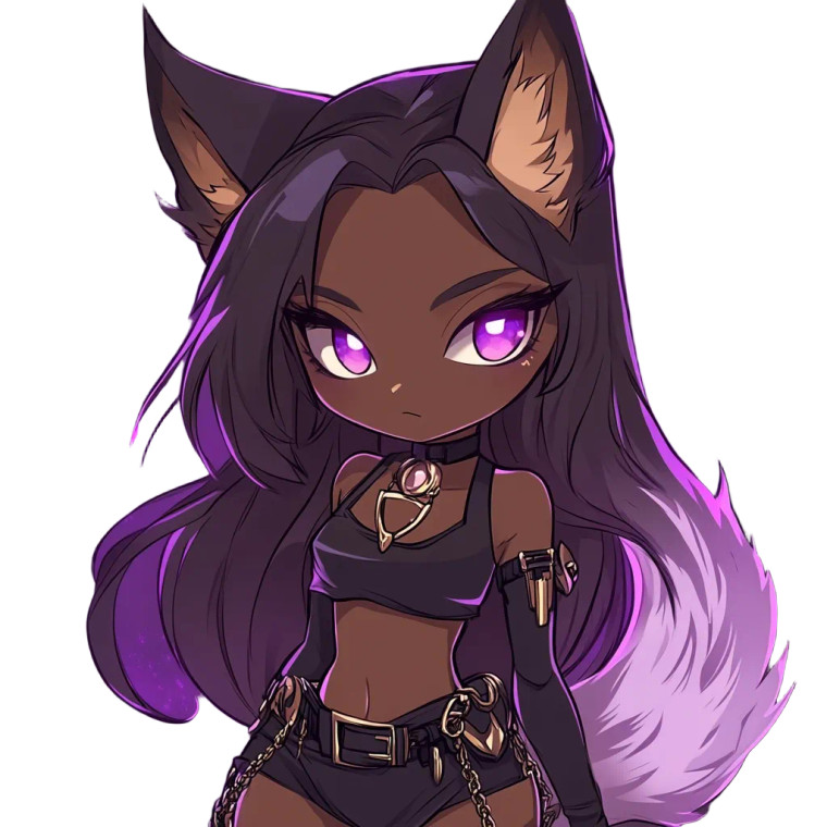 Demon Fox Female Anime Vinyl Car Decal Sticker – Waterproof & UV-Resistant 4.0"