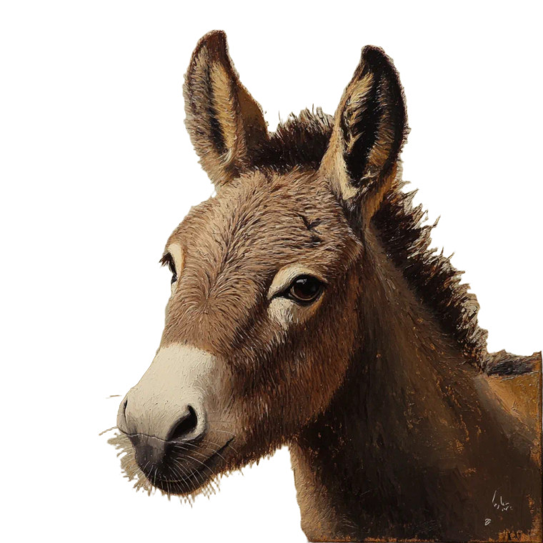 Donkey Image Vinyl Car Decal Sticker – Waterproof & UV-Resistant 4.0"