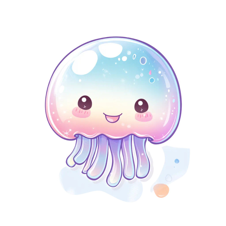 Dreamy Cute Jellyfish Sticker Vinyl Car Decal Sticker – Waterproof & UV-Resistant 4.0"