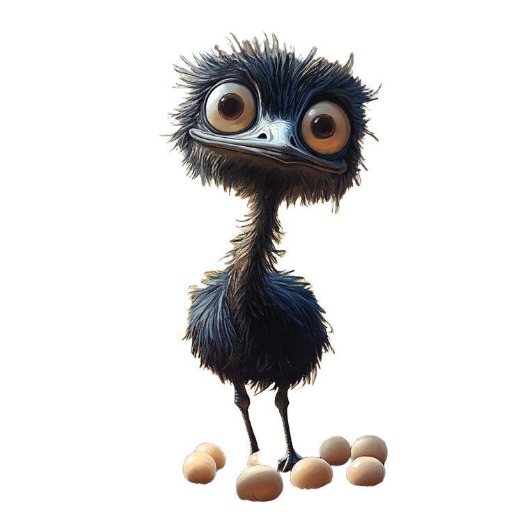 Emu Eggs Running Vinyl Car Decal Sticker – Waterproof & UV-Resistant 4.0"