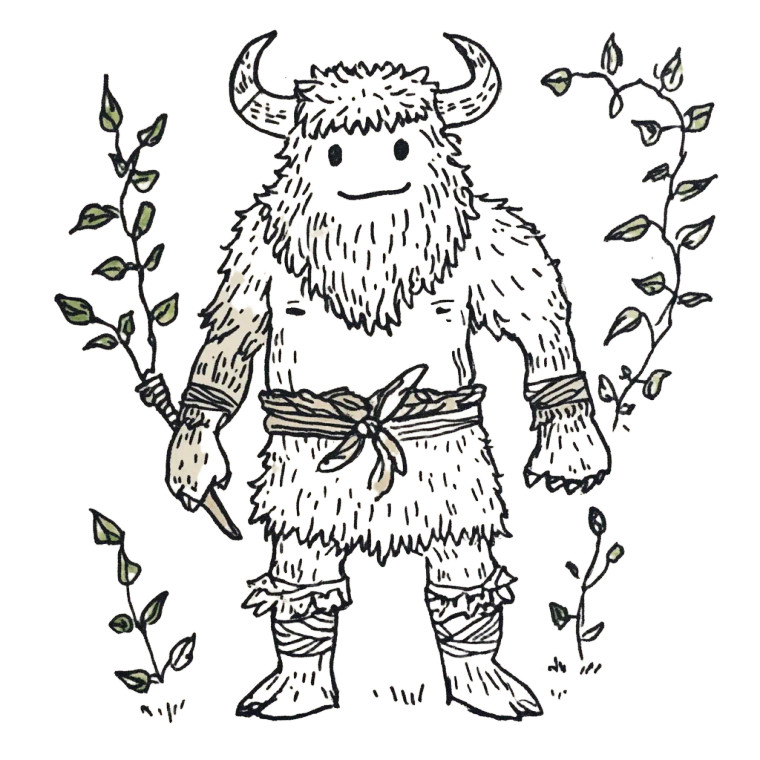 Enkidu Chibi Warrior Vinyl Car Decal Sticker – Waterproof & UV-Resistant 4.0"