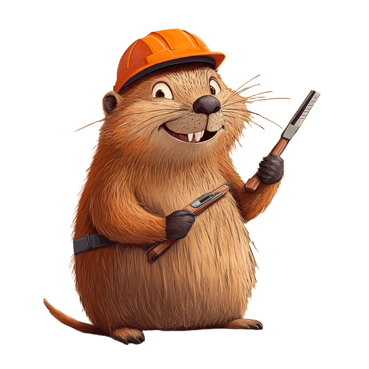 Enthusiastic Beaver Builder Vinyl Car Decal Sticker – Waterproof & UV-Resistant 4.0"