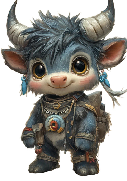 Fantasy Chibi Animal Character Vinyl Car Decal Sticker – Waterproof & UV-Resistant 4.0"