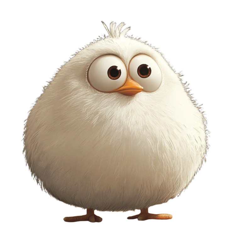 Fat Chicken Short Legs Vinyl Car Decal Sticker – Waterproof & UV-Resistant 4.0"