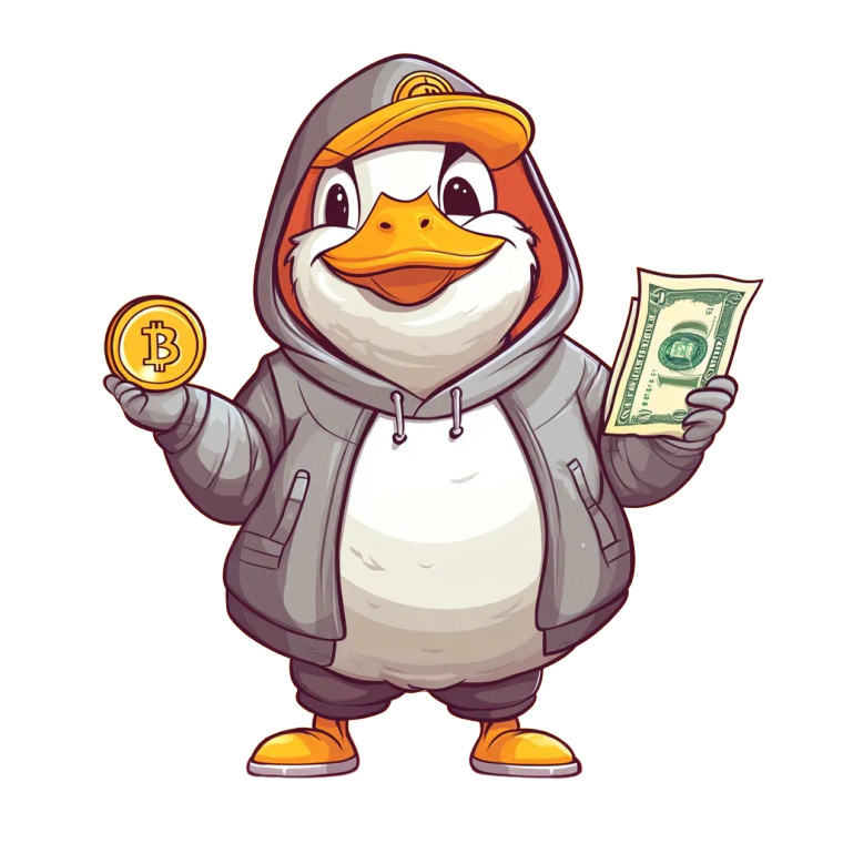 Fat Goose Crypto Meme Vinyl Car Decal Sticker – Waterproof & UV-Resistant 4.0"