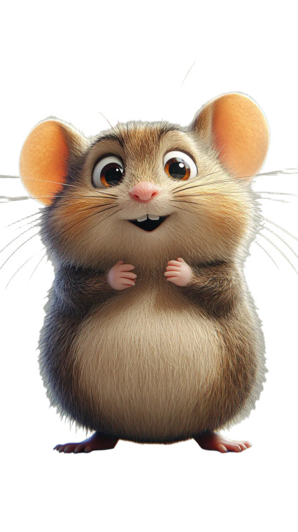 Fat Mouse Cute 3D Vinyl Car Decal Sticker – Waterproof & UV-Resistant 4.0"