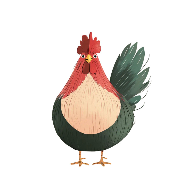 Fat Orpington Rooster Vinyl Car Decal Sticker – Waterproof & UV-Resistant 4.0"