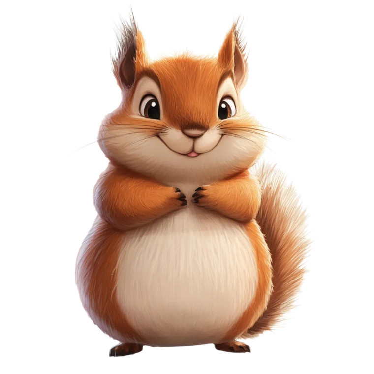 Fat Squirrel Retro Game Vinyl Car Decal Sticker – Waterproof & UV-Resistant 4.0"