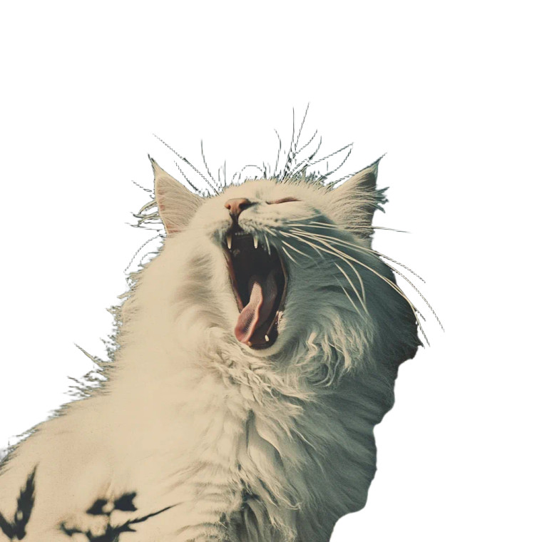 Fluffy Cat Forest Vinyl Car Decal Sticker – Waterproof & UV-Resistant 4.0"