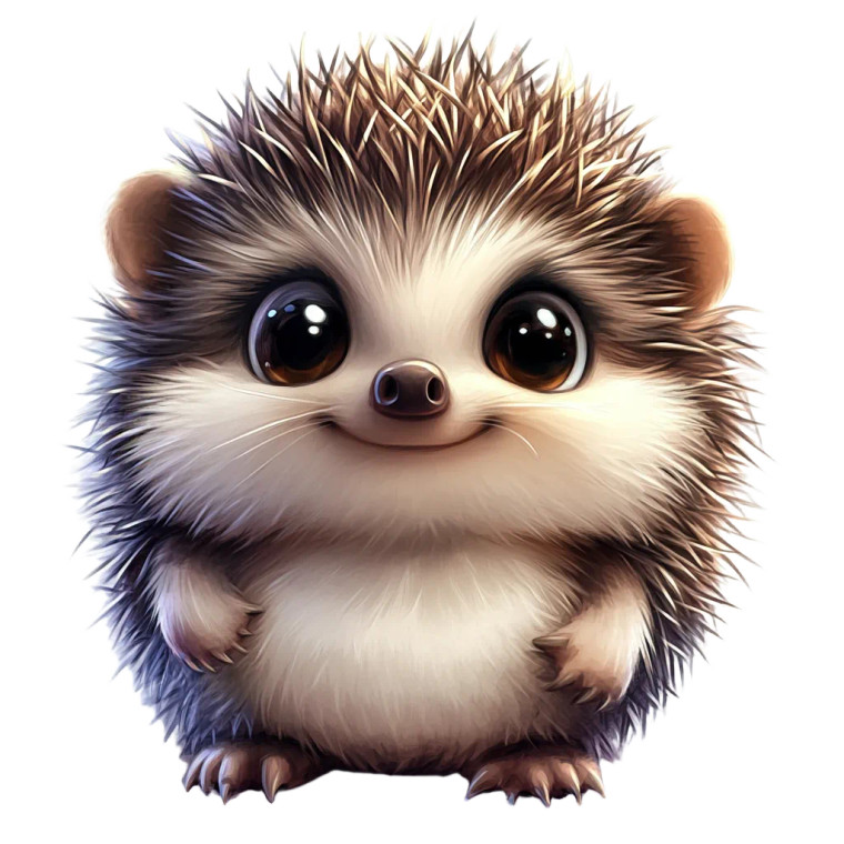 Fluffy Hedgehog Cute Eyes Vinyl Car Decal Sticker – Waterproof & UV-Resistant 4.0"