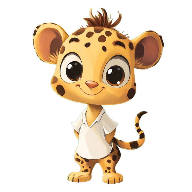 Friendly Animal Cartoon Kids Vinyl Car Decal Sticker – Waterproof & UV-Resistant 4.0"