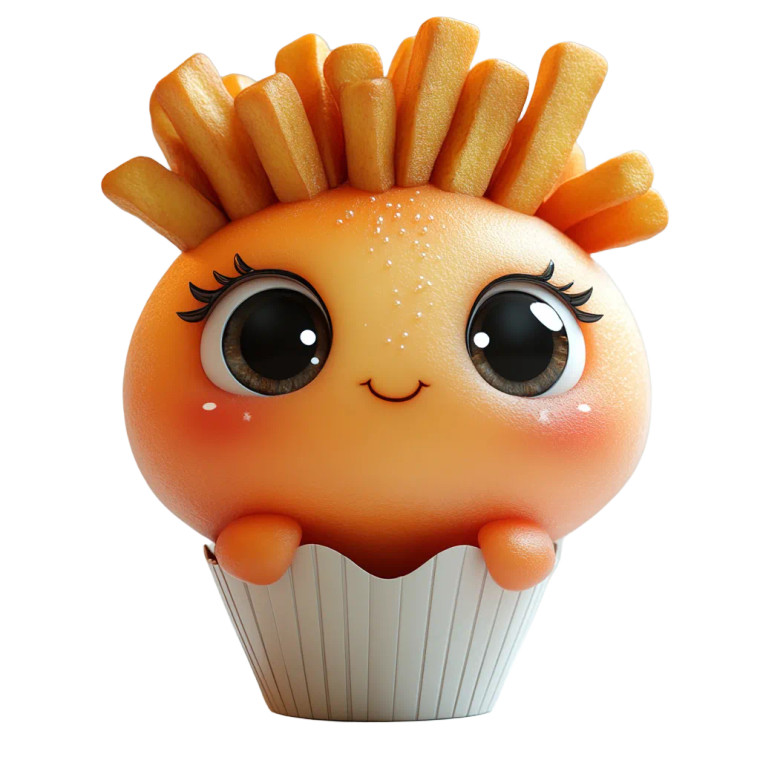 Funny 3D Fish Chips Vinyl Car Decal Sticker – Waterproof & UV-Resistant 4.0"