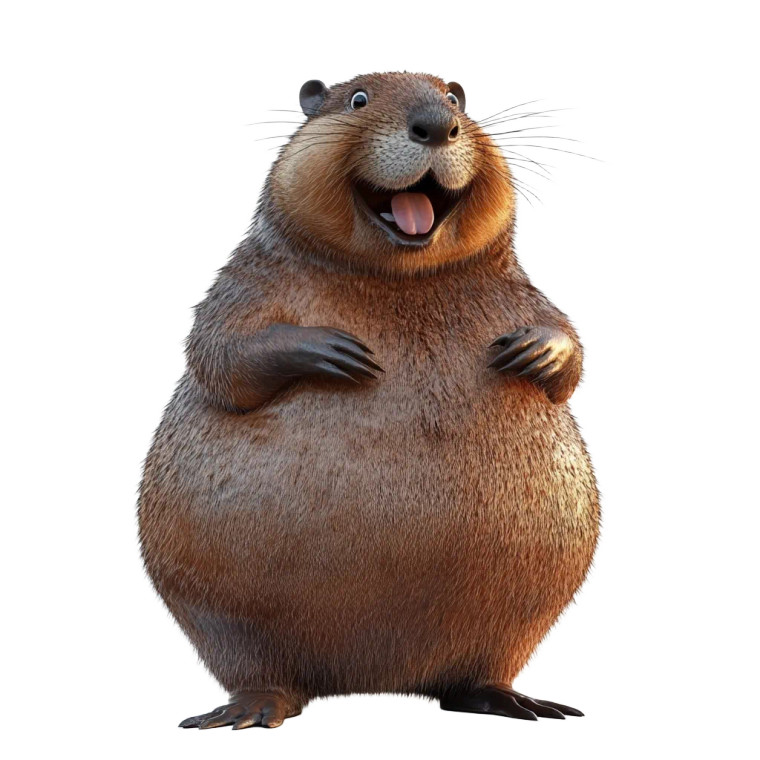 Funny Fat Beaver Vinyl Car Decal Sticker – Waterproof & UV-Resistant 4.0"