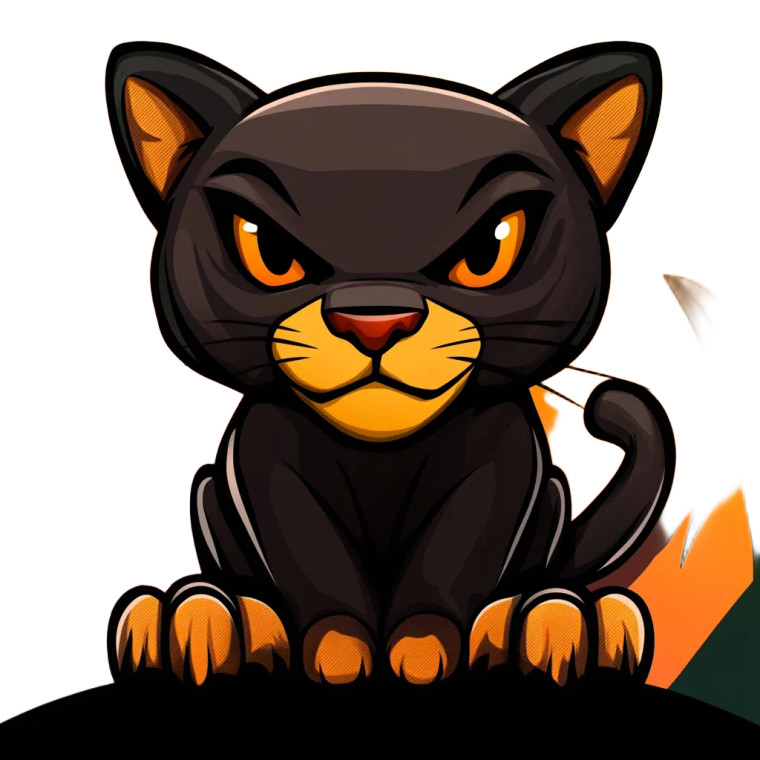 Funny Jaguarundi Ai Logo Vinyl Car Decal Sticker – Waterproof & UV-Resistant 4.0"