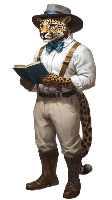 Gentleman Leopard Hat Book Vinyl Car Decal Sticker – Waterproof & UV-Resistant 4.0"