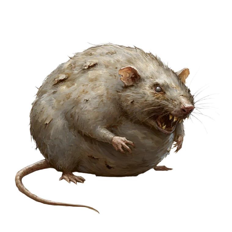 Giant Pregnant Rat Scary Vinyl Car Decal Sticker – Waterproof & UV-Resistant 4.0"