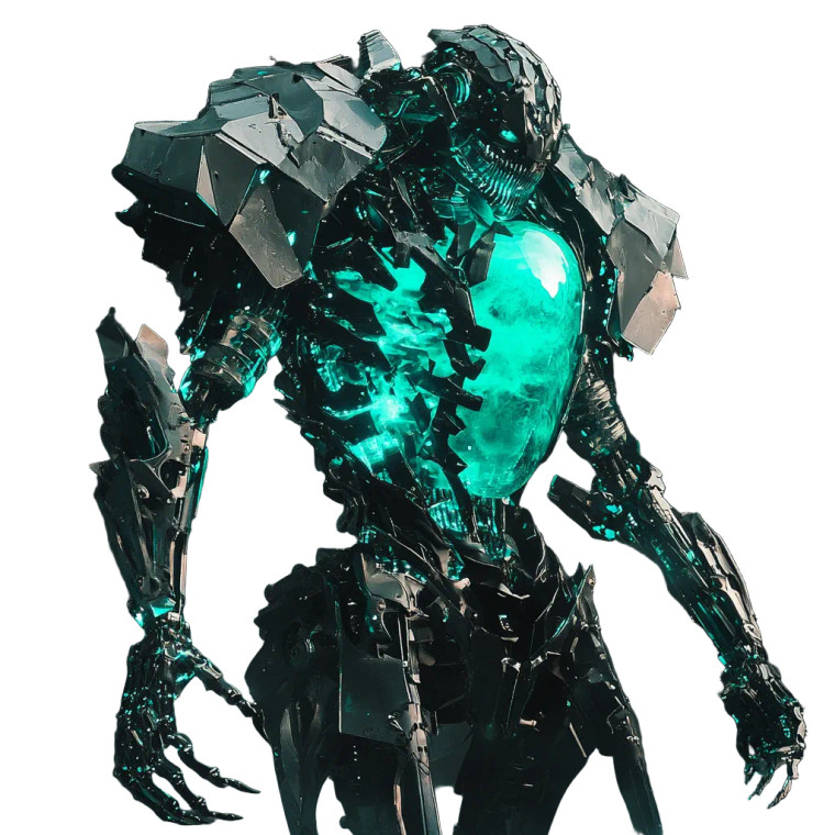 Giant Sleek Mech Torso Vinyl Car Decal Sticker – Waterproof & UV-Resistant 4.0"