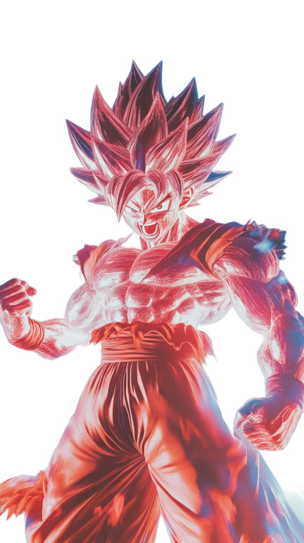Goku Charging Prism Vinyl Car Decal Sticker – Waterproof & UV-Resistant 4.0"