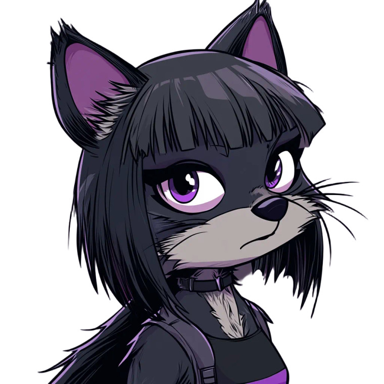 Goth Racoon Fursona Vinyl Car Decal Sticker – Waterproof & UV-Resistant 4.0"