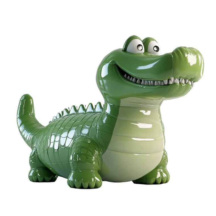 Green Crocodile Painting Realistic Vinyl Car Decal Sticker – Waterproof & UV-Resistant 4.0"