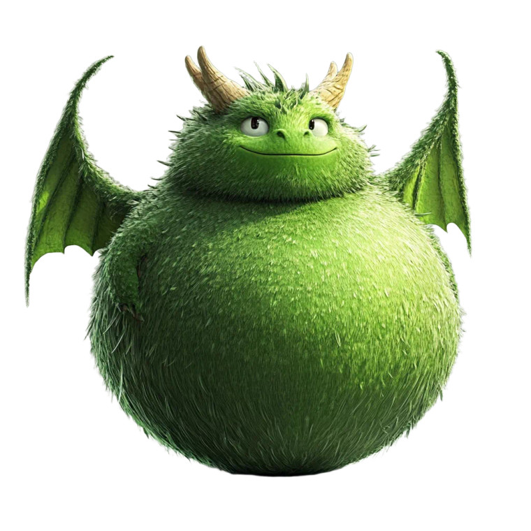 Green Dragon Playrix Mascot Vinyl Car Decal Sticker – Waterproof & UV-Resistant 4.0"