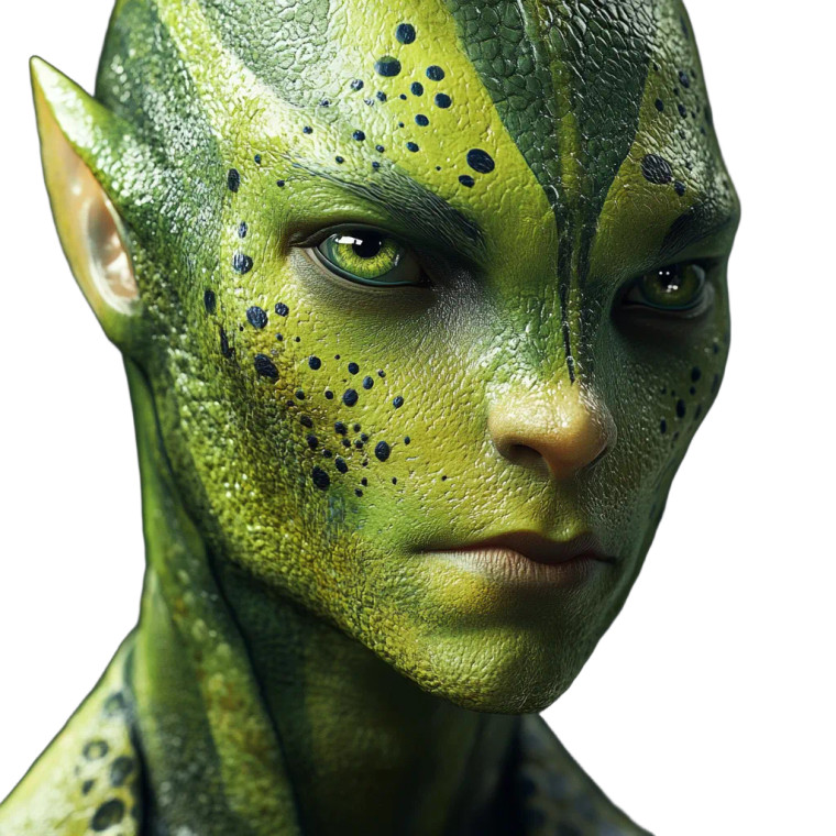 Green Fantasy Character Spots Vinyl Car Decal Sticker – Waterproof & UV-Resistant 4.0"