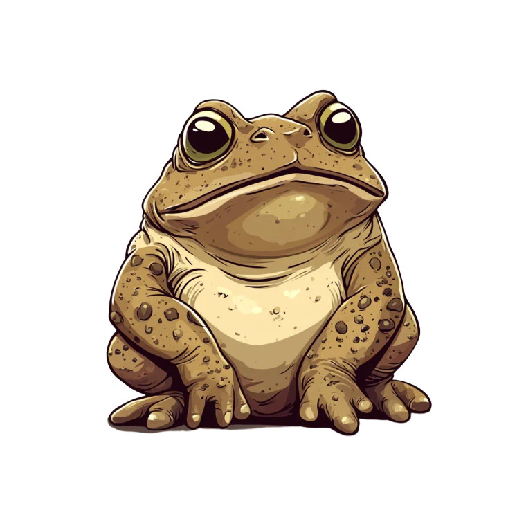 Grumpy Toad Tshirt Design Vinyl Car Decal Sticker – Waterproof & UV-Resistant 4.0"