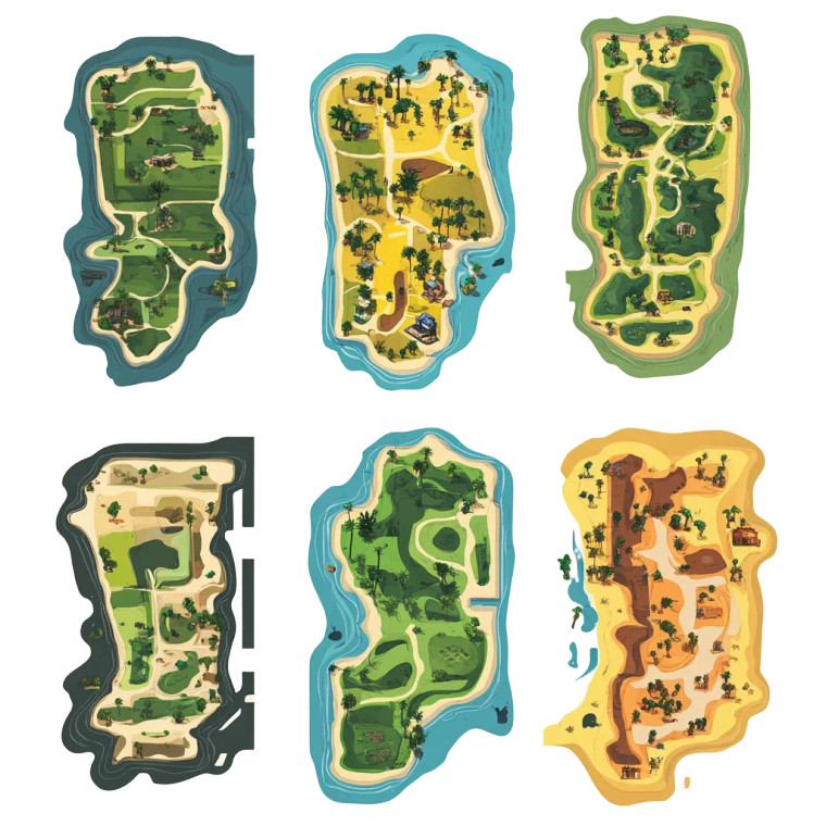 Gta Islands Map Vinyl Car Decal Sticker – Waterproof & UV-Resistant 4.0"