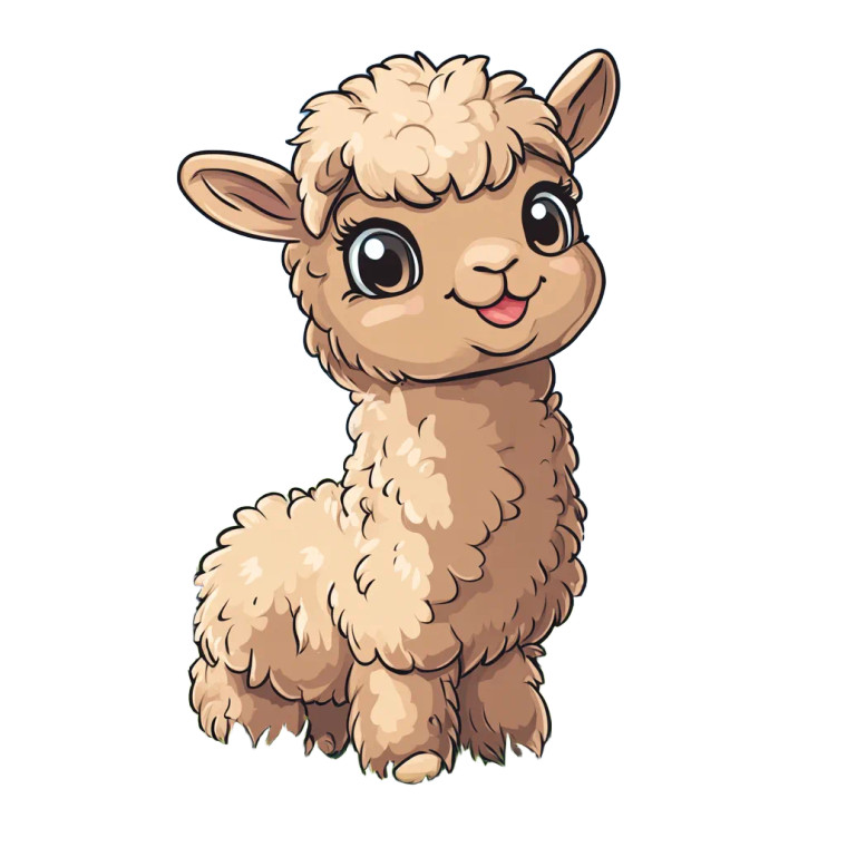 Happy Baby Alpaca Mountains Vinyl Car Decal Sticker – Waterproof & UV-Resistant 4.0"