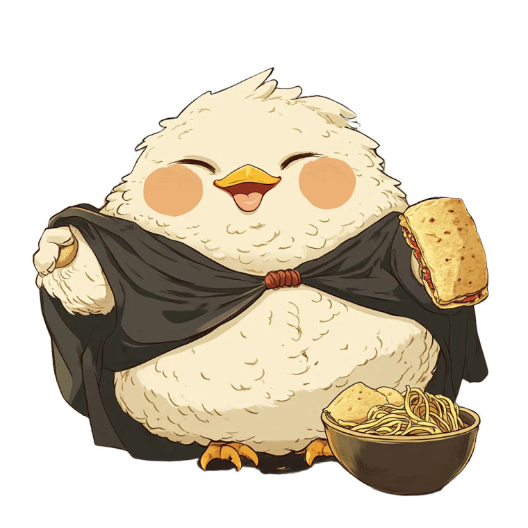 Happy Chicken Noodles Sandwich Vinyl Car Decal Sticker – Waterproof & UV-Resistant 4.0"