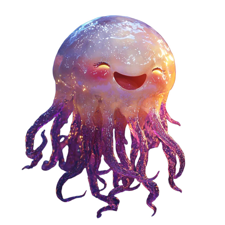 Happy Jelly Creature Vinyl Car Decal Sticker – Waterproof & UV-Resistant 4.0"