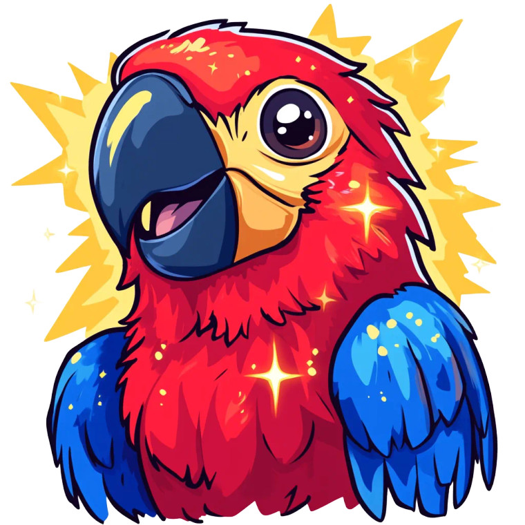 Happy Parrot Head Vinyl Car Decal Sticker – Waterproof & UV-Resistant 4.0"