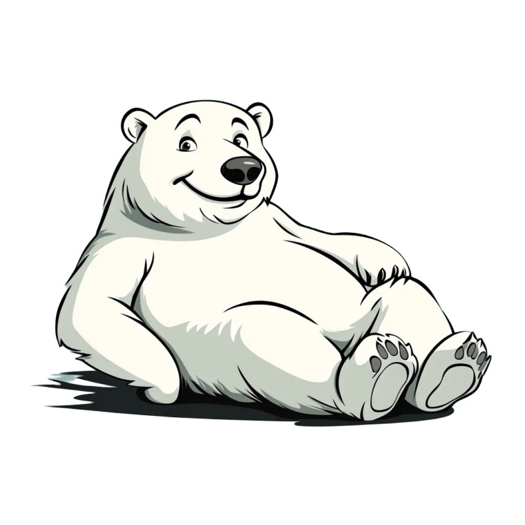 Happy Polar Bear 50S Vinyl Car Decal Sticker – Waterproof & UV-Resistant 4.0"