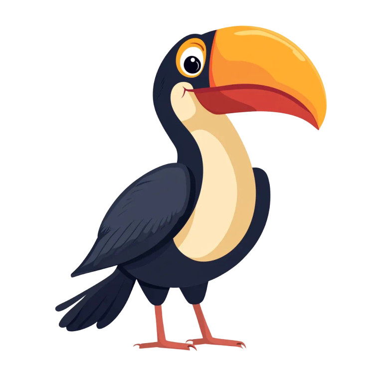 Happy Smiling Toucan Vinyl Car Decal Sticker – Waterproof & UV-Resistant 4.0"